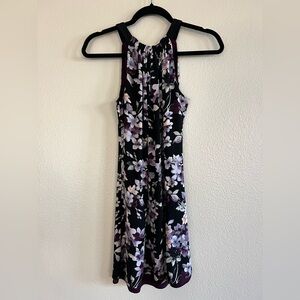 White House Black Market Purple Floral Dress, Size 2P